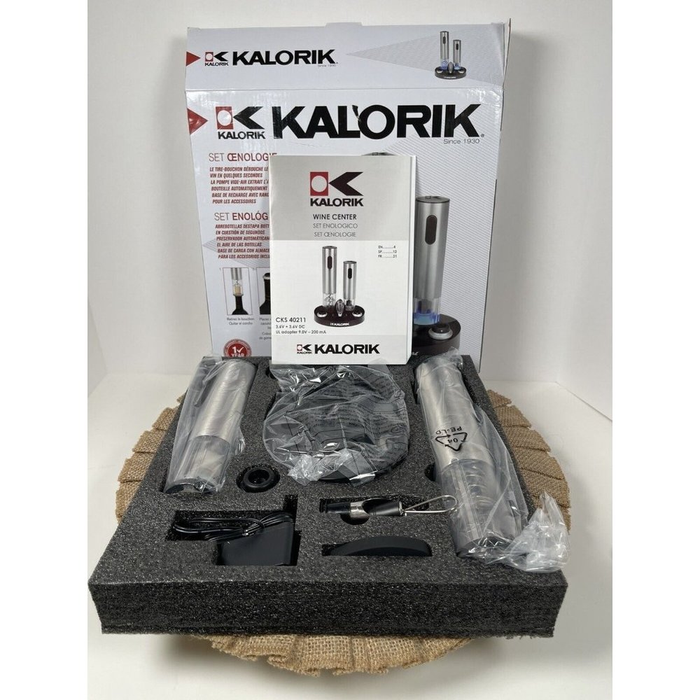 KALORIK Wine Center Opener Preserver Vacuum Seal and Charging Base NEW in Box
